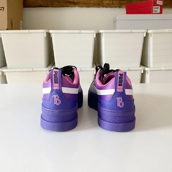Puma X Bratz Mayze Leather Platform Sneakers in Prism Violet-Spring Crocus NIB - Picture 6 of 13